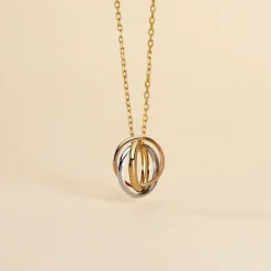 Pendentif Ferdinanda Entrelace Or Tricolore-Histoire d'Or New