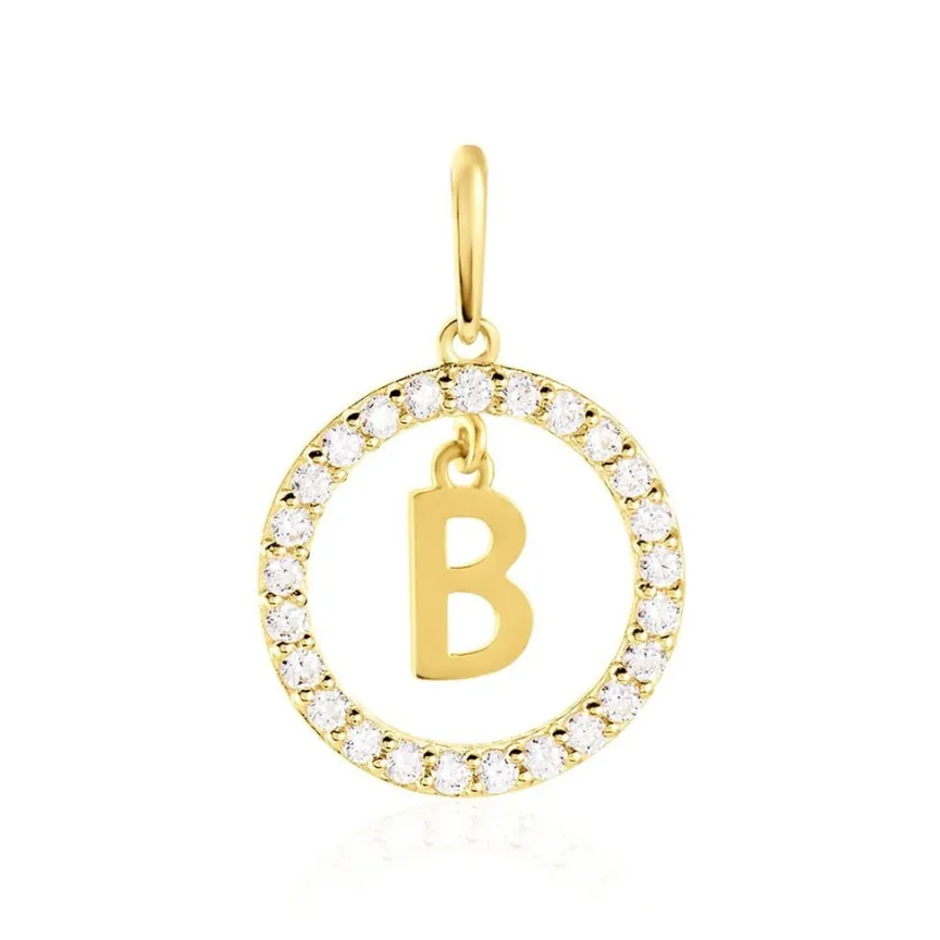 Pendentif Gabe Or Jaune Oxyde De Zirconium-Histoire d'Or Best