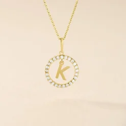 Pendentif Gabe Or Jaune Oxyde De Zirconium-Histoire d'Or