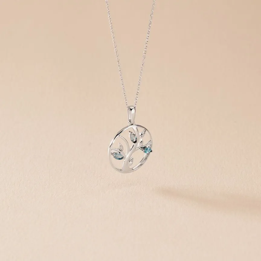 Pendentif Godolieba Or Blanc Topaze-Histoire d'Or