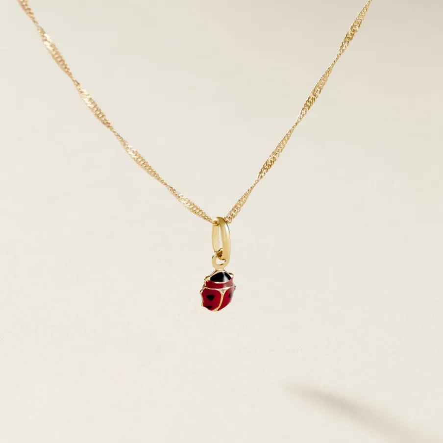 Histoire d'Or Pendentif Helidie Coccinelle Or Jaune