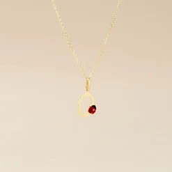 Pendentif Helidie Coccinelle Lettre Or Jaune-Histoire d'Or