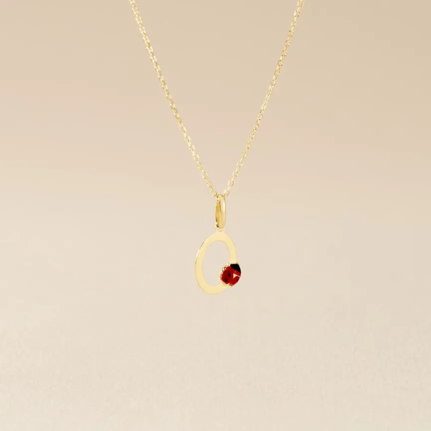 Pendentif Helidie Coccinelle Lettre Or Jaune-Histoire d'Or
