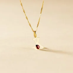 Pendentif Helidie Coccinelle Lettre Or Jaune-Histoire d'Or