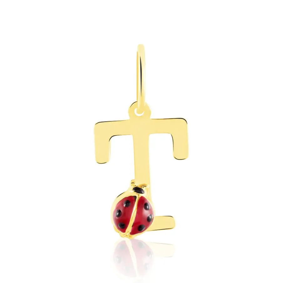 Histoire d'Or Pendentif Helidie Coccinelle Lettre Or Jaune