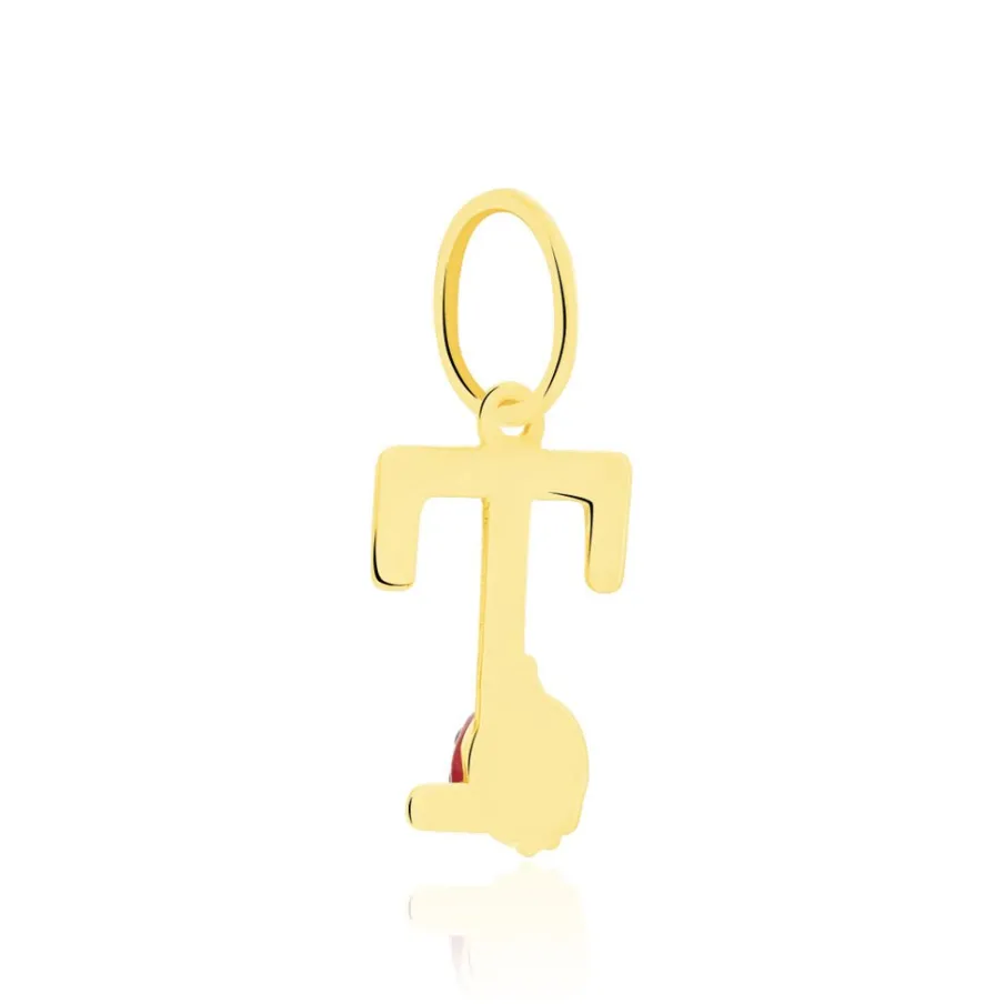 Histoire d'Or Pendentif Helidie Coccinelle Lettre Or Jaune