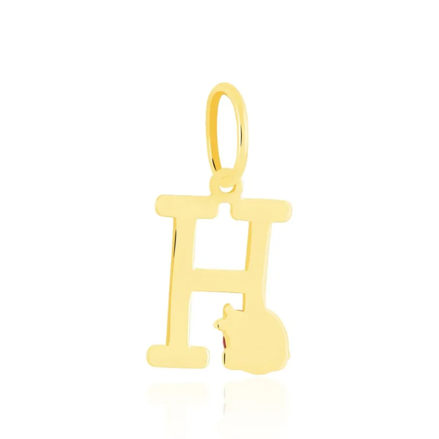 Histoire d'Or Pendentif Helidie Coccinelle Lettre Or Jaune