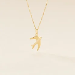 Pendentif Illide Hirondelle Or Jaune-Histoire d'Or New