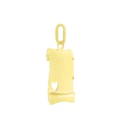 Pendentif Irenca Message Parchemin Or Jaune-Histoire d'Or Discount
