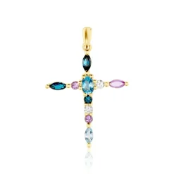 Pendentif Iris Or Jaune Topaze Améthyste-Histoire d'Or New