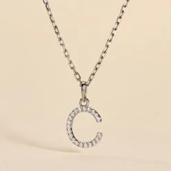 Histoire d'Or Pendentif Klementine Or Blanc Oxyde De Zirconium