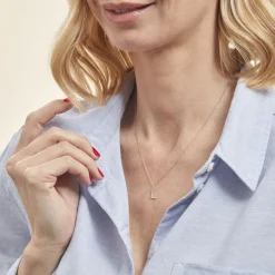 Pendentif Klementine Or Blanc Oxyde De Zirconium-Histoire d'Or Best