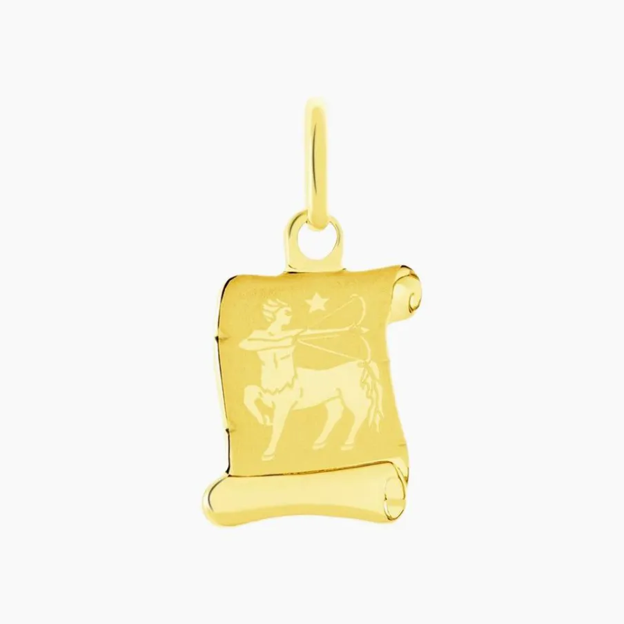 Histoire d'Or Pendentif Lamie Zodiaque Parchemin Or Jaune