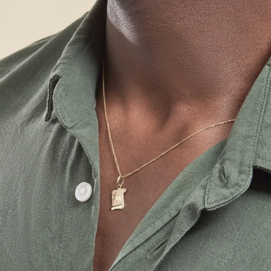 Histoire d'Or Pendentif Lamie Zodiaque Parchemin Or Jaune