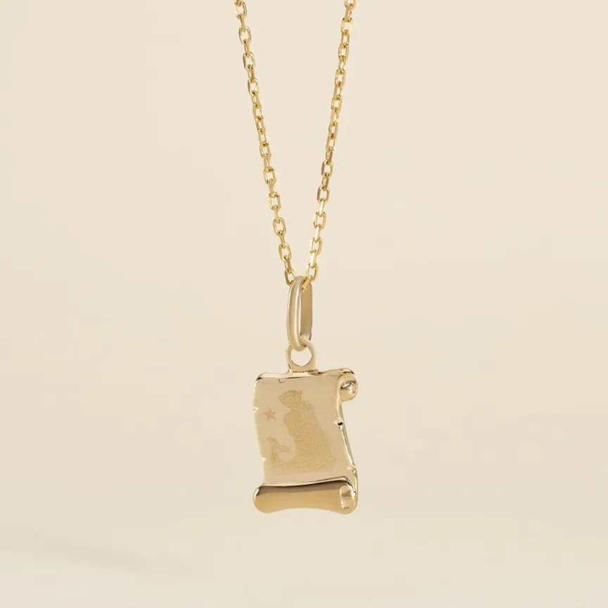 Pendentif Lamie Zodiaque Parchemin Or Jaune-Histoire d'Or Sale