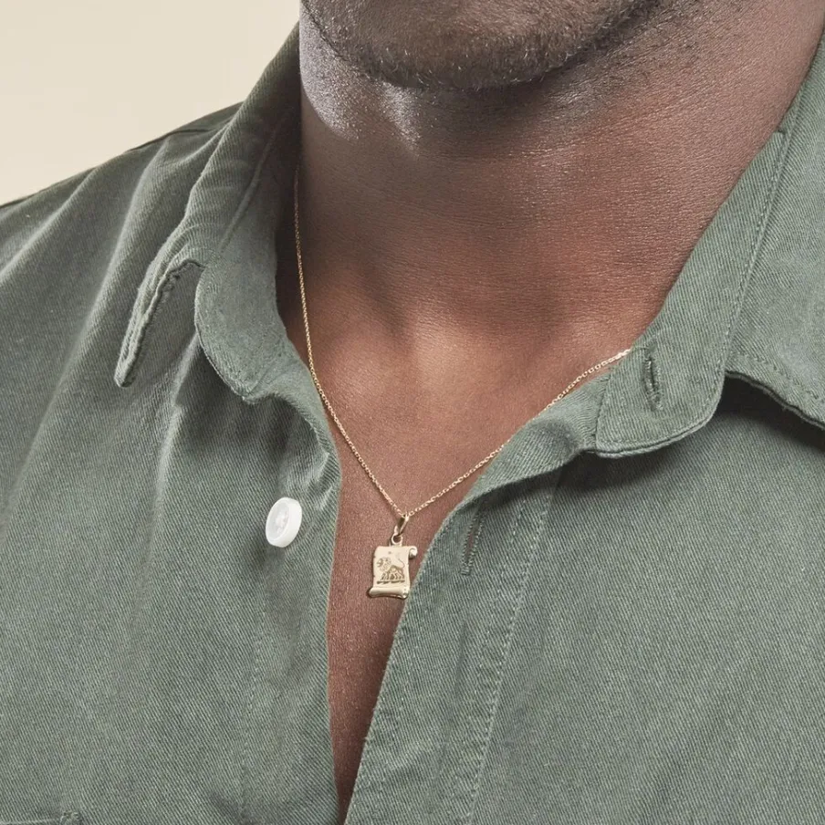 Histoire d'Or Pendentif Lamie Zodiaque Parchemin Or Jaune