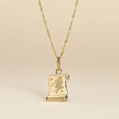 Histoire d'Or Pendentif Lamie Zodiaque Parchemin Or Jaune