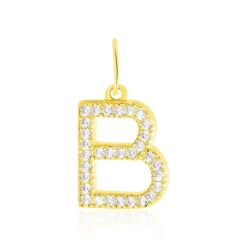 Histoire d'Or Pendentif Lettre B Or Jaune Oxyde