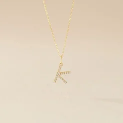 Pendentif Lettre K Or Jaune Oxyde-Histoire d'Or New