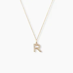 Histoire d'Or Pendentif Lettre R Or Jaune Oxyde