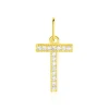Pendentif Lettre T Or Jaune Oxyde-Histoire d'Or Discount