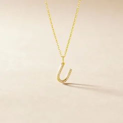 Pendentif Lettre U Or Jaune Oxyde-Histoire d'Or Hot