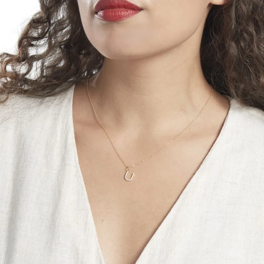 Pendentif Lettre U Or Jaune Oxyde-Histoire d'Or Hot
