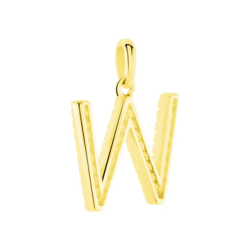 Pendentif Lettre W Or Jaune Oxyde-Histoire d'Or Outlet