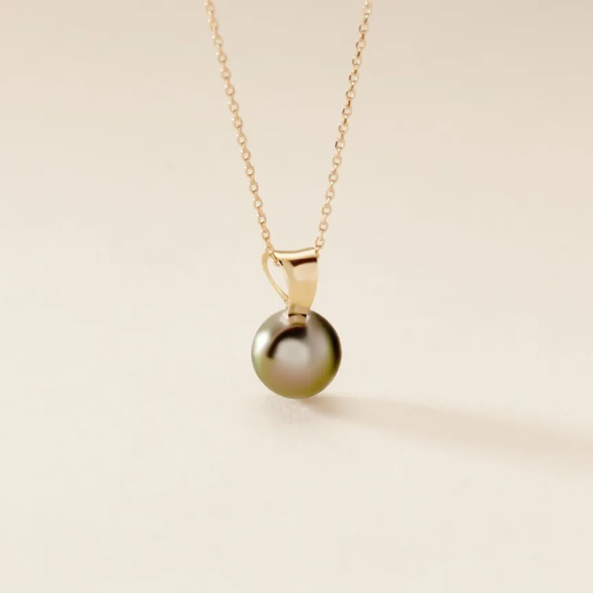 Pendentif Louizon Or Jaune Perle De Culture De Tahiti-Histoire d'Or Hot