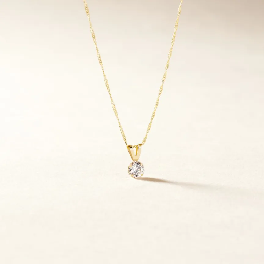 Pendentif Mabila Or Jaune Oxyde De Zirconium-Histoire d'Or New