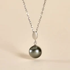 Histoire d'Or Pendentif Manolita Or Blanc Perle De Culture De Tahiti