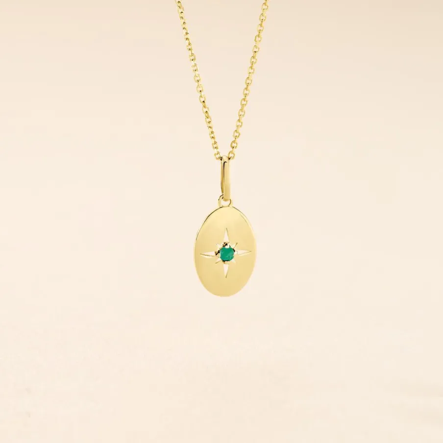 Histoire d'Or Pendentif Melchior Or Jaune Emeraude
