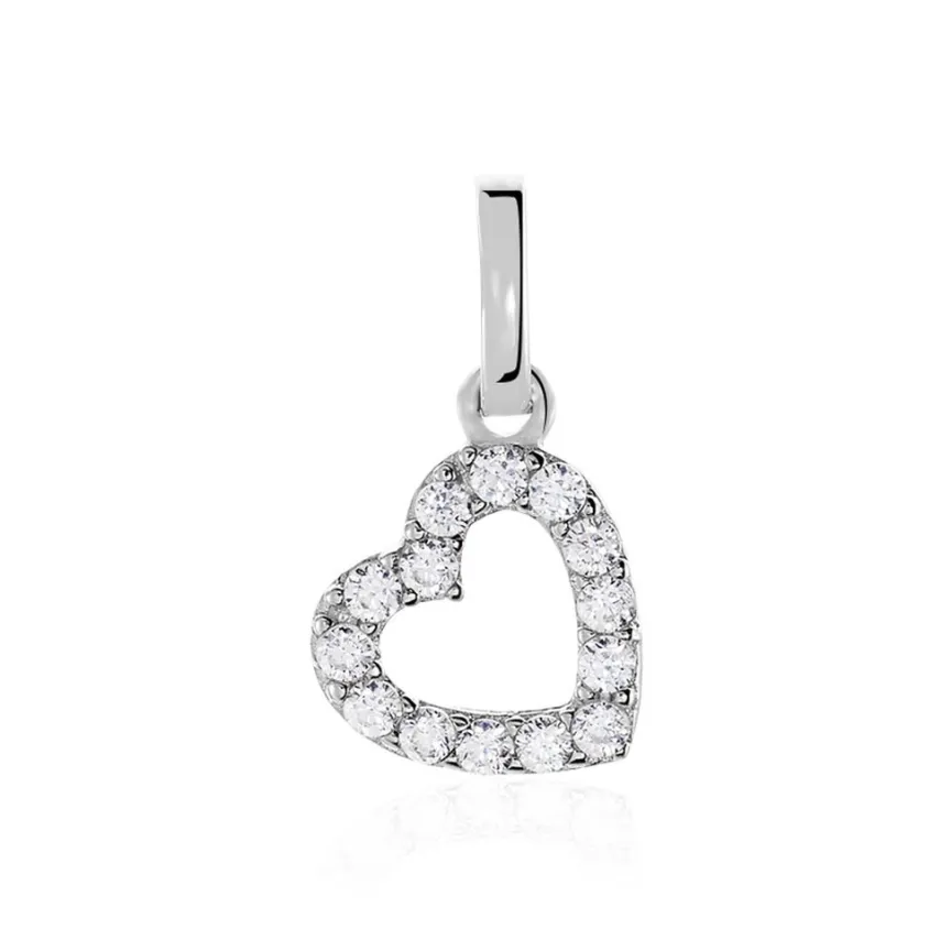 Pendentif Or Blanc Oxyde-Histoire d'Or Outlet