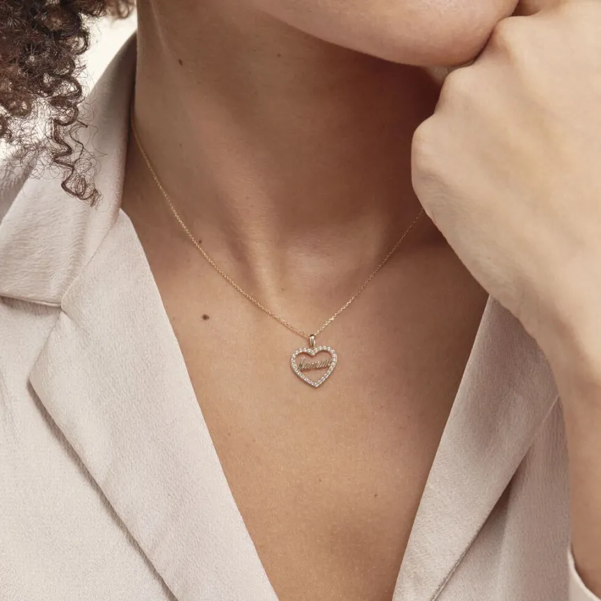 Pendentif Or Jaune Ramouna Oxyde De Zirconium-Histoire d'Or Clearance