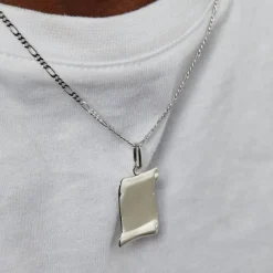 Histoire d'Or Pendentif Parchemin Argent Blanc