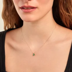 Pendentif Pâris Or Jaune Emeraude Diamant-Histoire d'Or Hot