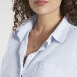 Histoire d'Or Pendentif Prudencia Or Blanc Saphir