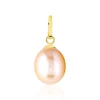 Pendentif Rose Or Jaune Perle De Culture-Histoire d'Or