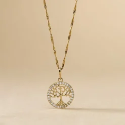 Pendentif Salvy Or Jaune Oxyde De Zirconium-Histoire d'Or New