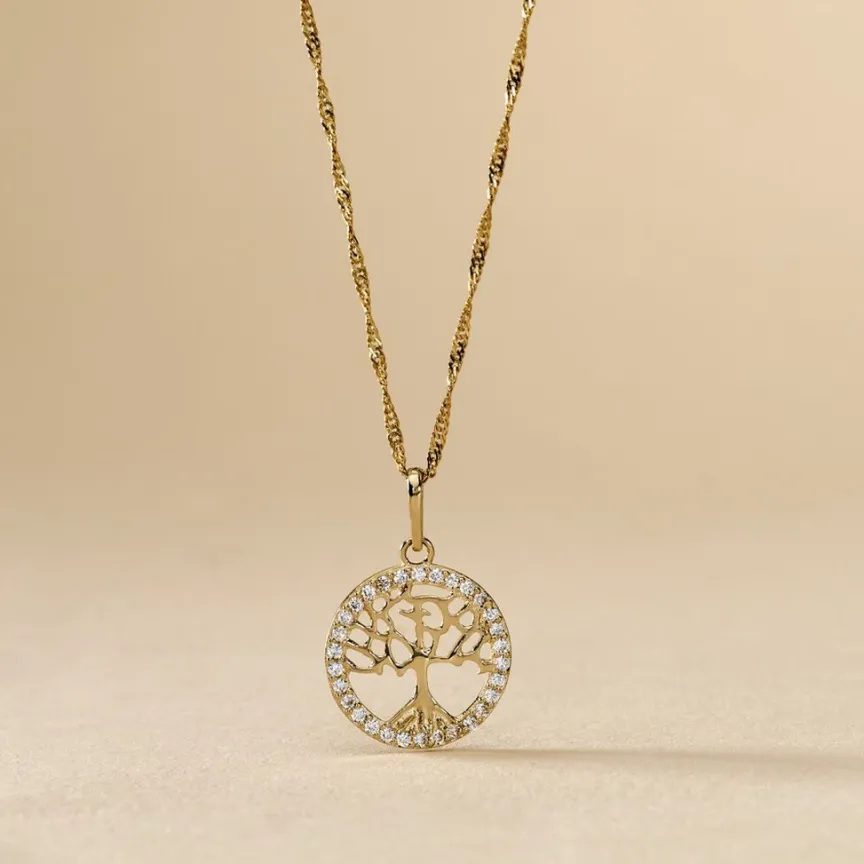 Pendentif Salvy Or Jaune Oxyde De Zirconium-Histoire d'Or New