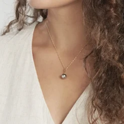 Pendentif Semi-baroque Or Jaune Perle De Culture De Tahiti-Histoire d'Or Best