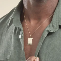 Histoire d'Or Pendentif Sirona Parchemin Message Or Jaune