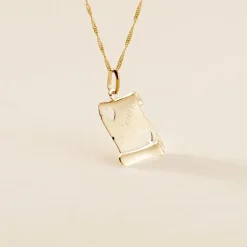 Histoire d'Or Pendentif Sirona Parchemin Message Or Jaune