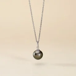 Pendentif Syana Or Blanc Perle De Culture De Tahiti-Histoire d'Or Discount