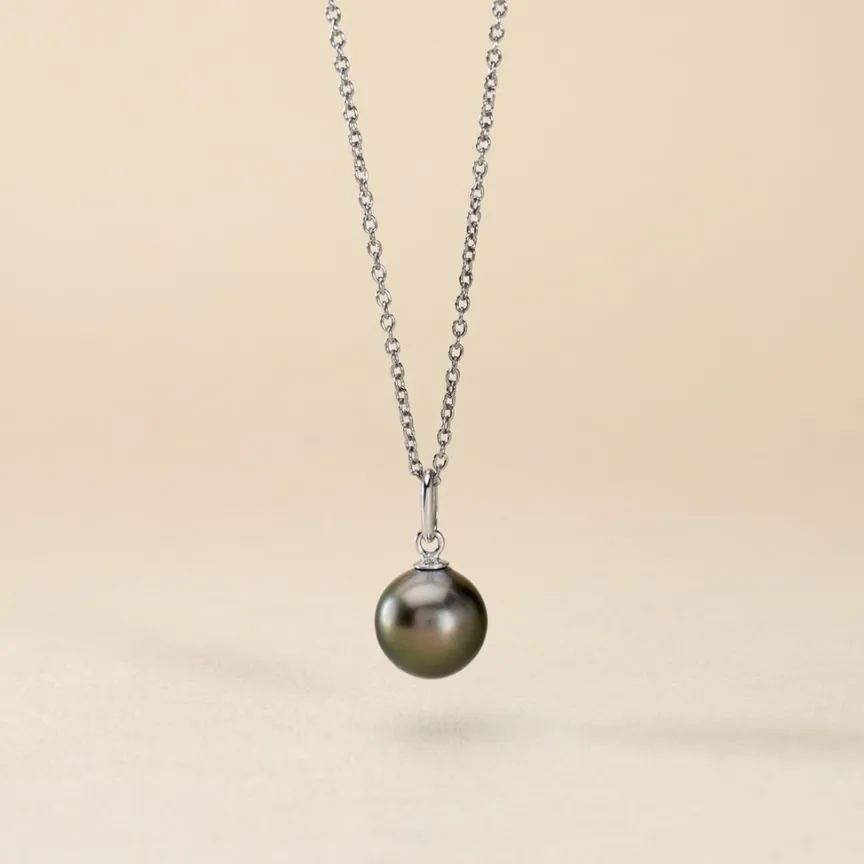 Pendentif Syana Or Blanc Perle De Culture De Tahiti-Histoire d'Or Discount
