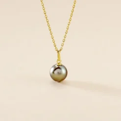 Pendentif Syana Or Jaune Perle De Culture De Tahiti-Histoire d'Or Hot