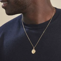 Histoire d'Or Pendentif Vierge Ovale Or Jaune