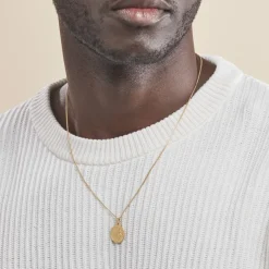 Pendentif Vierge Rond Strie Or Jaune-Histoire d'Or Sale