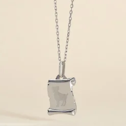 Histoire d'Or Pendentif Zodiaque Parchemin Argent Blanc