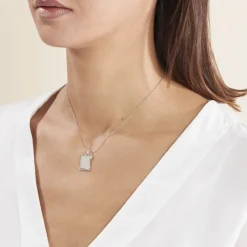 Histoire d'Or Pendentif Zodiaque Parchemin Argent Blanc